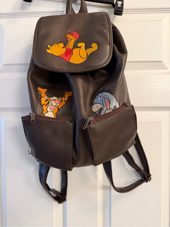 Disney Handbags - Disney Vintage Brown Winnie the Pooh Character Backpack with Tigger & Eeyore